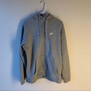 Nike Grey Zip-up Sweatshirt - Large